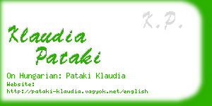 klaudia pataki business card